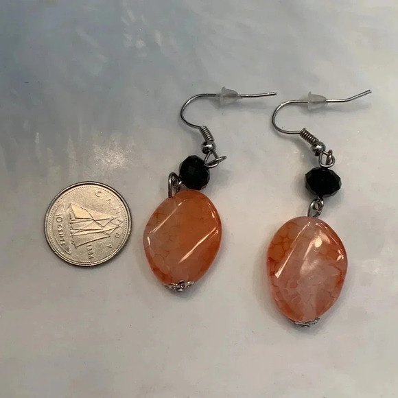 Orange Drop Earrings - Picture 3 of 3